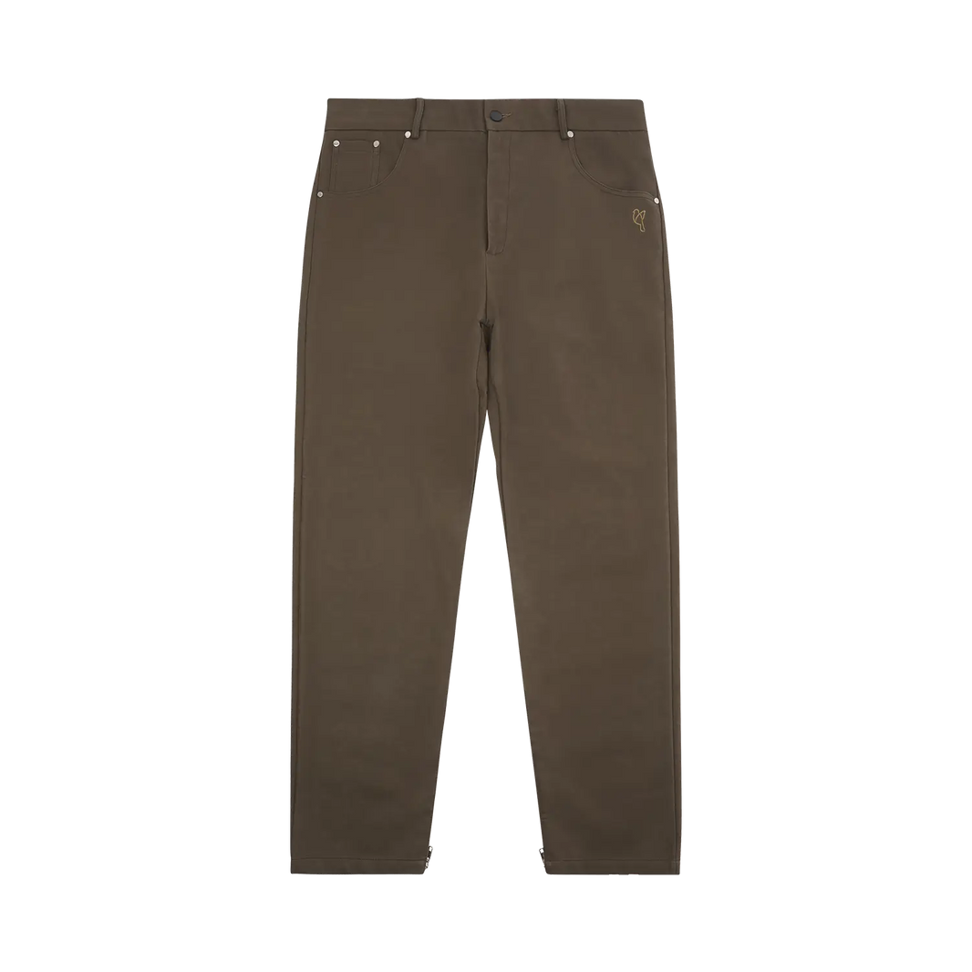 Uvolox Legacy Pants in dark brown, front view